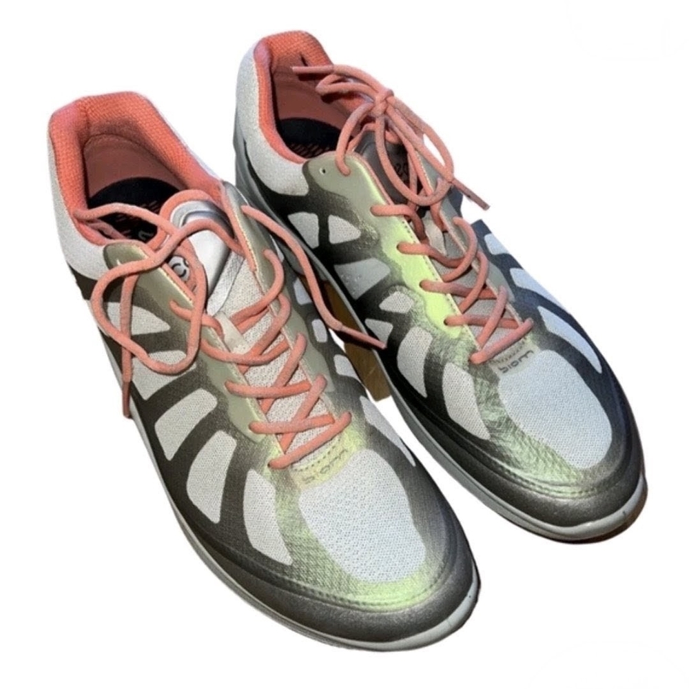 Ecco Women's Biom Fjuel Racer Blaze Walking Shoe Coral Gray Size 40 US 9/9.5